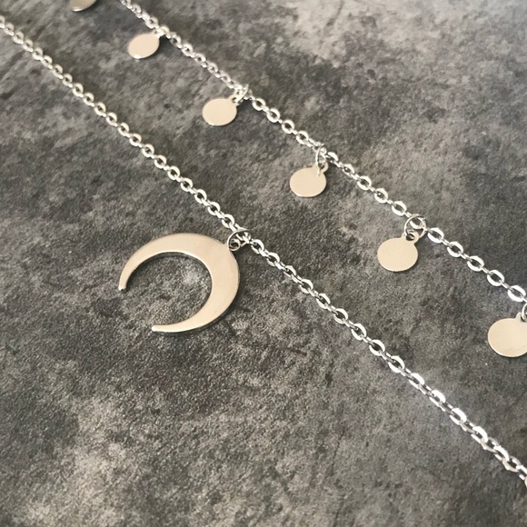 Layered Moon Necklace - Picture 3 of 8